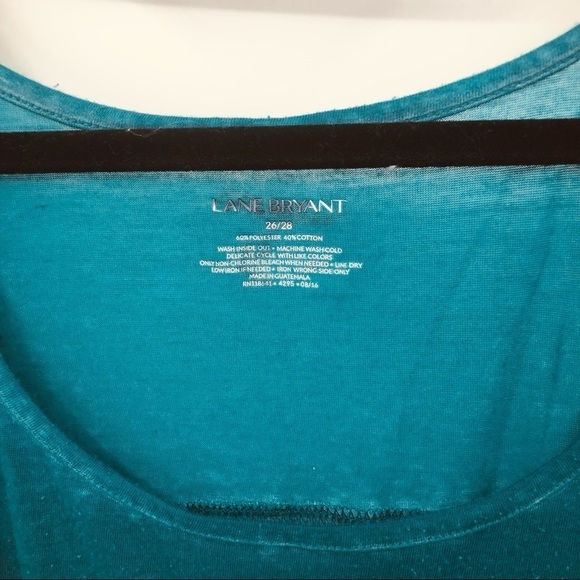 Lane Bryant women’s turquoise‎ burn out with pocket Size 26/28 - Picture 8 of 13